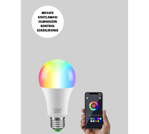 Uzaktan Kumandalı Akıllı LED Ampul, Enerji Tasarruflu