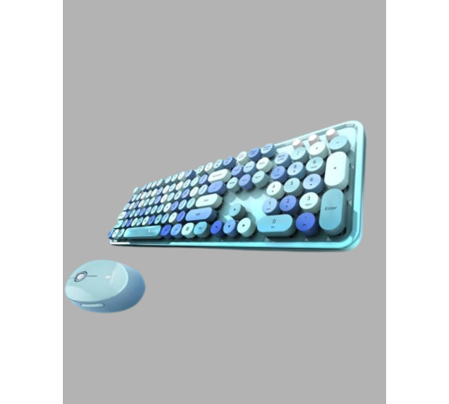 Kablosuz Klavye ve Mouse Seti – Sessiz Tuş, Retro Tasarım