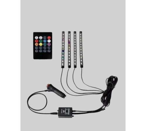 4 Parça RGB LED Araç İçi Aydınlatma Sistemi