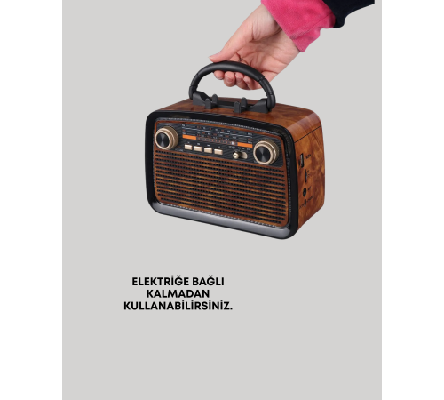 Kablosuz Bluetooth Hoparlör – Yüksek Ses Kalitesi, Uzun Pil Ömrü, FM ve AM Radyo Fonksiyonu