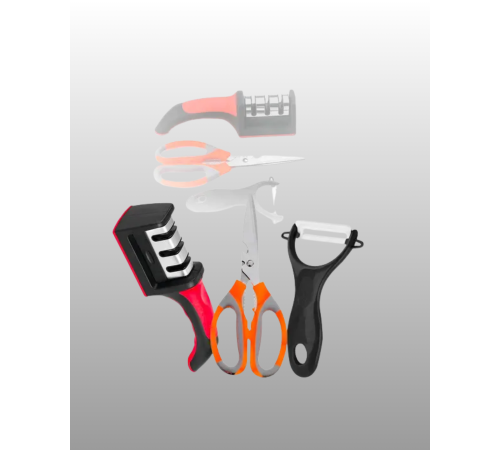 3 Parçalı Çok Fonksiyonlu Mutfak Makas Seti – Paslanmaz Çelik, Ergonomik Tasarım