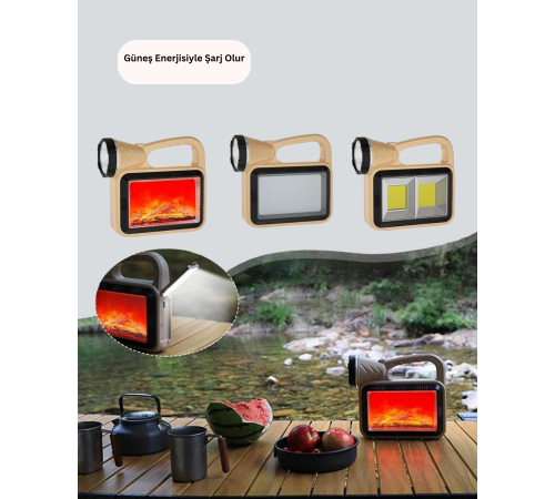 Alev Efektli Güneş Enerjili Lamba – Su Geçirmez