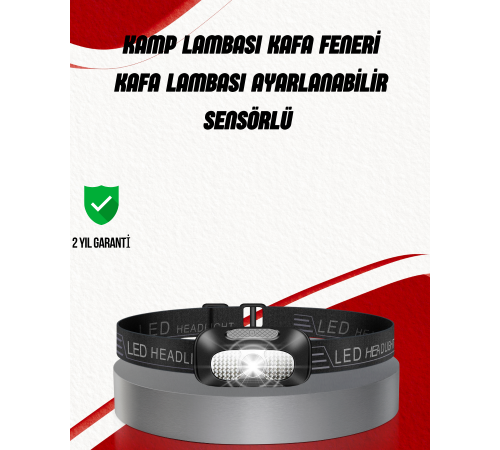 Ayarlanabilir Kafa Lambası Type-C Şarjlı Kompakt Kamp Lambası