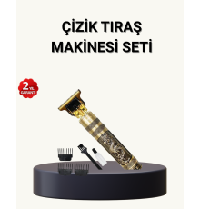 Profesyonel Çizik Tıraş Makinesi – T Çelik Bıçaklı, 120 Dakika Şarjlı Kullanım, 3 Başlıklı