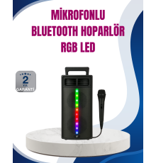 Kablosuz RGB Işıklı Bluetooth Hoparlör | Ev, Parti ve Açık Hava Kullanımı