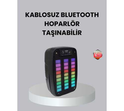 Kablosuz Bluetooth Müzik Cihazı – 2 Saat Batarya Süresi, Şık ve Taşınabilir
