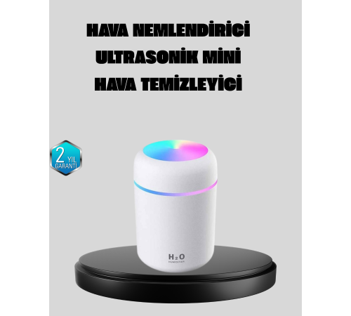 Taşınabilir USB Mini Nemlendirici – LED Aydınlatmalı, Çift Püskürtme Modu