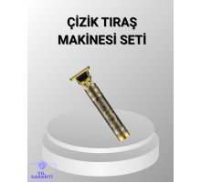 Şarjlı T Bıçaklı Saç ve Sakal Tıraş Makinesi – 3 Başlıklı, Güçlü Motorlu, 2 Saat Kullanım