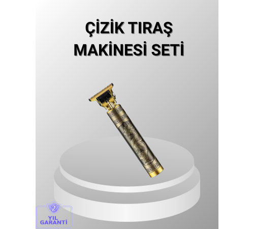 Şarjlı T Bıçaklı Saç ve Sakal Tıraş Makinesi – 3 Başlıklı, Güçlü Motorlu, 2 Saat Kullanım