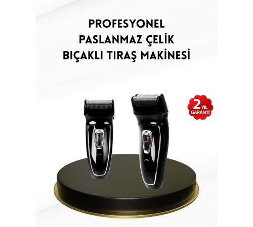 Uzun Pil Ömürlü Şarjlı Tıraş Makinesi – Hızlı Şarj, Ergonomik Tasarım, Çok Yönlü Kullanım