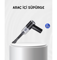 Kablosuz El Süpürgesi – Araç İçi Temizlik İçin 5500PA Güçlü Emiş, USB Şarjlı