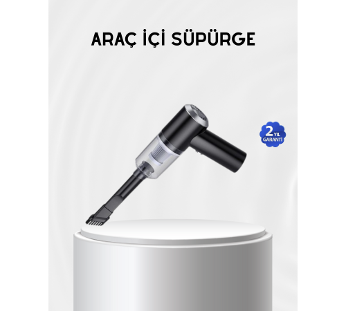 Kablosuz El Süpürgesi – Araç İçi Temizlik İçin 5500PA Güçlü Emiş, USB Şarjlı