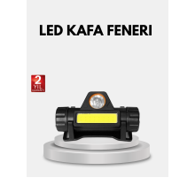 Profesyonel Şarjlı LED Kafa Lambası – Uzun Mesafe + Ortam Aydınlatması