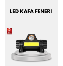 Profesyonel Şarjlı LED Kafa Lambası – Uzun Mesafe + Ortam Aydınlatması