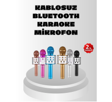 Kablosuz Bluetooth Karaoke Mikrofon  Yankı Efektli
