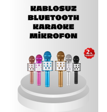 Kablosuz Bluetooth Karaoke Mikrofon  Yankı Efektli