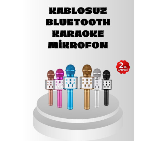 Kablosuz Bluetooth Karaoke Mikrofon  Yankı Efektli