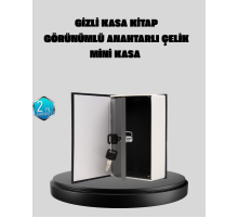 Anahtarlı Gizli Kitap Kasa – Metal İç Yapı, Kamuflajlı Sözlük Tasarım