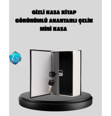 Anahtarlı Gizli Kitap Kasa – Metal İç Yapı, Kamuflajlı Sözlük Tasarım