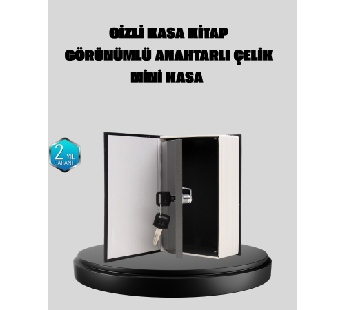 Anahtarlı Gizli Kitap Kasa – Metal İç Yapı, Kamuflajlı Sözlük Tasarım