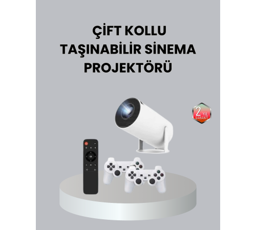 4K Wi-Fi 6 Projeksiyon Cihazı – 10.000+ Oyun Desteği, Kablosuz Bağlantı ve Çoklu Giriş Portları