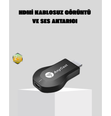 Kablosuz HDMI Görüntü ve Ses Aktarıcı – Anycast M9 Plus Tak-Çalıştır TV Adaptörü