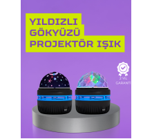 USB’li Yıldız Projektör Lamba – Döner Galaxy Işık Şovu, Çocuk ve Yetişkin Uyku Lambası