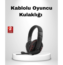 Rahat ve Dayanıklı Mikrofonlu Oyun Kulaklığı – Stereo Ses, Ayarlanabilir Kafa Bandı