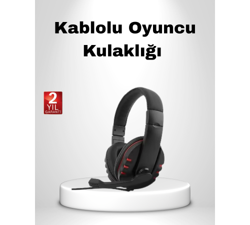 Rahat ve Dayanıklı Mikrofonlu Oyun Kulaklığı – Stereo Ses, Ayarlanabilir Kafa Bandı