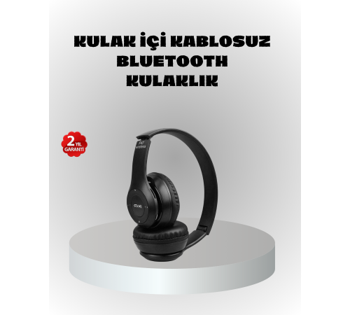 Kablosuz Bluetooth Kulaklık – TF Kart, AUX, Mikrofonlu, Suya Dayanıklı, 10m Menzil