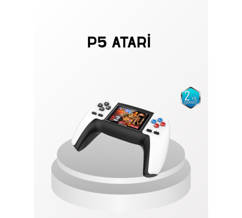 520 Klasik Oyunlu P5™ ControllerView Retro Konsol – Şarjlı, AV Giriş Destekli, Ergonomik Tasarım