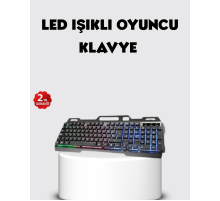 RGB Aydınlatmalı Klavye Mouse Seti – USB Bağlantılı, Türkçe Q, Ayarlanabilir DPI, Ergonomik Yapı