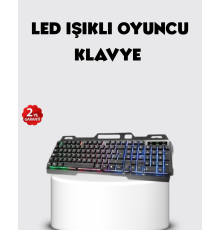 RGB Aydınlatmalı Klavye Mouse Seti – USB Bağlantılı, Türkçe Q, Ayarlanabilir DPI, Ergonomik Yapı