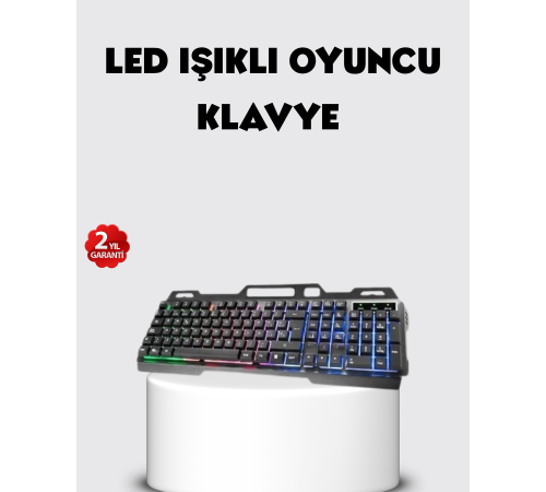 RGB Aydınlatmalı Klavye Mouse Seti – USB Bağlantılı, Türkçe Q, Ayarlanabilir DPI, Ergonomik Yapı