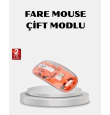 Kablosuz Çift Modlu Mouse – Bluetooth 5.0 + 2.4GHz