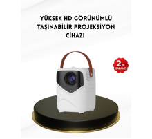 Mini Akıllı Projektör – 1080P Full HD, 64GB Depolama, 2GB RAM, Uzaktan Kumanda Destekli