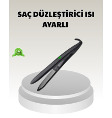 Dijital Ekranlı Isı Ayarlı Saç Düzleştirici –  Titanyum Plaka, Seyahat Dostu Tasarım