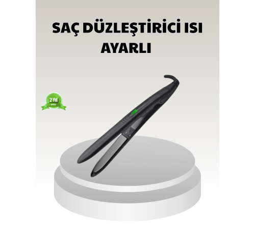 Dijital Ekranlı Isı Ayarlı Saç Düzleştirici –  Titanyum Plaka, Seyahat Dostu Tasarım