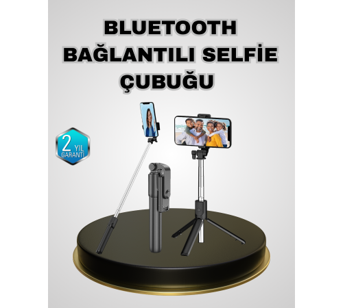 Bluetooth Selfie Çubuğu – Kablosuz, Hafif ve Yüksek Çözünürlüklü Çekim İçin
