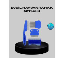 Evcil Hayvan Tüy Bakım Seti – 4’lü Paslanmaz Çelik ve Eco Plastik, Kolay Temizlenebilir ve Dayanıklı