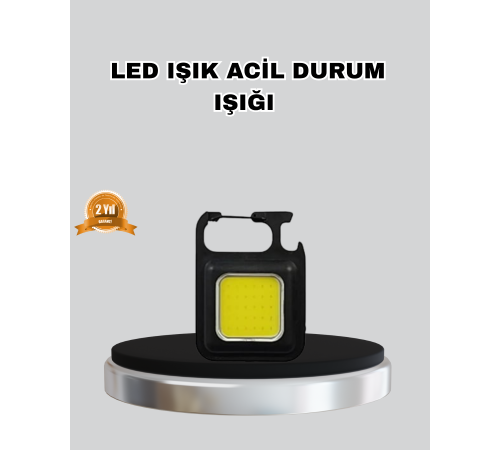 USB Şarjlı 800 Lümen LED Fener – Mini Boy, 3 Işık Modlu, Anahtarlık Tipi El Feneri