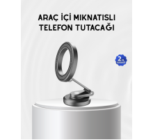 Manyetik Katlanabilir Araç Telefon Tutucu – MagSafe Uyumlu, 360° Ayarlanabilir, Güçlü Mıknatıs