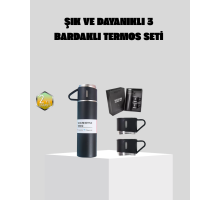 Paslanmaz Çelik 500 ml Termos Seti – 8 Saat Isı Koruma, Vakumlu, Sızdırmaz ve Taşınabilir