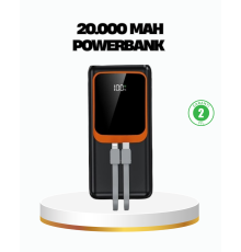Powerbank 20000 mAh 22.5W Hızlı Şarjlı ve Kompakt Çoklu Kablo Çıkışlı