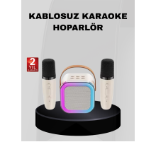 Taşınabilir Karaoke Hoparlör Bluetooth 5.0 ve Çift Mikrofonlu