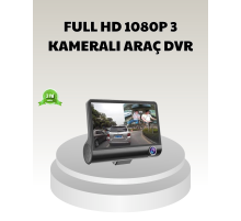 Araç DVR Kamerası 3’lü 170° Geniş Açılı Full HD ve Park Destekli