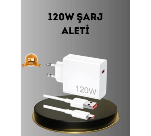 Turbo 120W Hızlı Şarj Cihazı – Kısa Devre ve Akım Koruma Özellikli