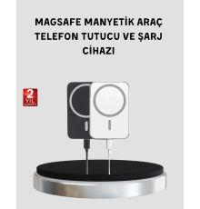 MagSafe Uyumlu Kablosuz Powerbank – Güçlü Mıknatıs, Hızlı Şarj, Kompakt Tasarım