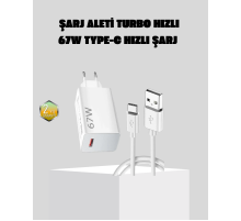 67W Süper Hızlı Şarj Adaptörü ve Kablo Seti – Güvenli, Kompakt ve Ergonomik Tasarım