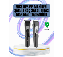 Ergonomik Tasarımlı, 3 Taraklı Profesyonel Şarjlı Saç Sakal Tıraş Makinesi